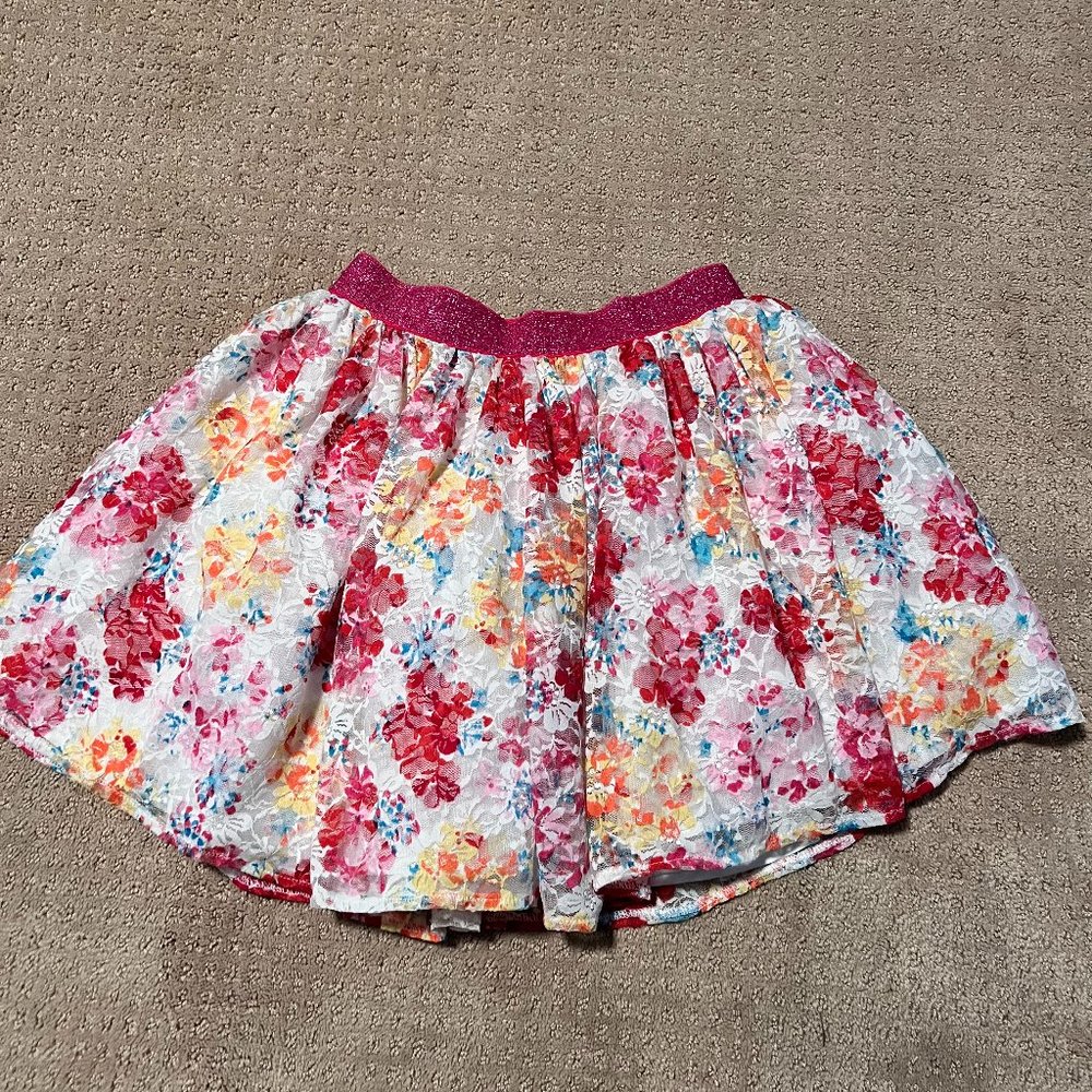 Multicolored floral skirt kids 10-12